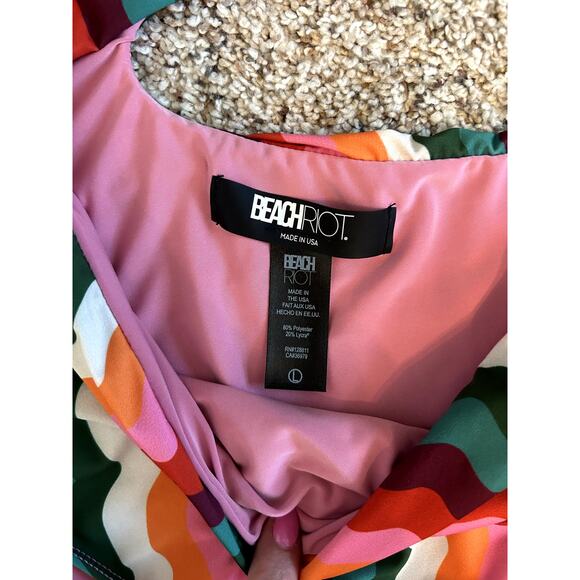 Beach Riot Womens Multi Celine Tropical Wave One Piece Swimsuit - Picture 4 of 5